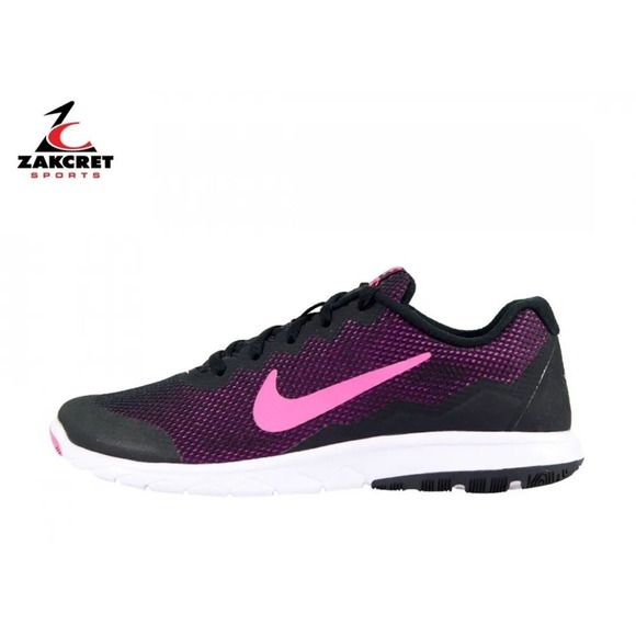 NIKE FLEX EXPERIENCE 4 749178-003 Black Pink Size 10 Womens
